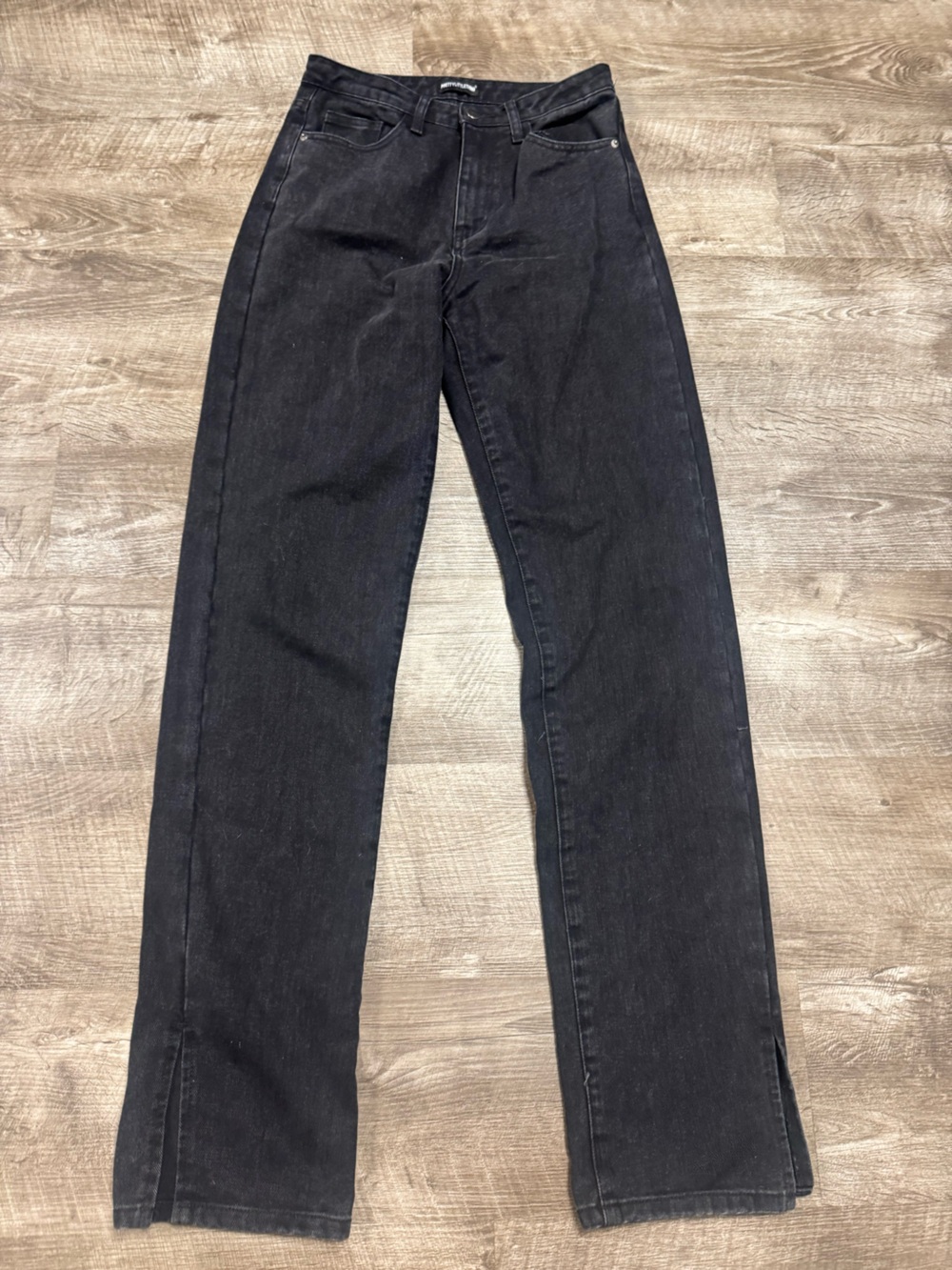 PrettyLittleThing Black Straight Leg Jeans Size US 6